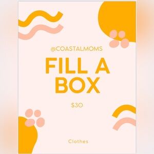 Fill a box of clothes $30